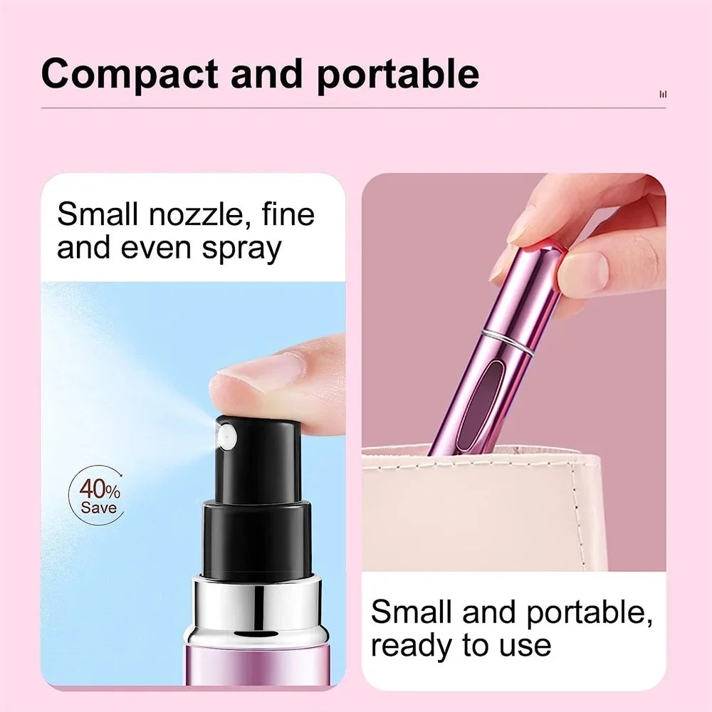 Portable and Refillable Perfume Containers for Travel