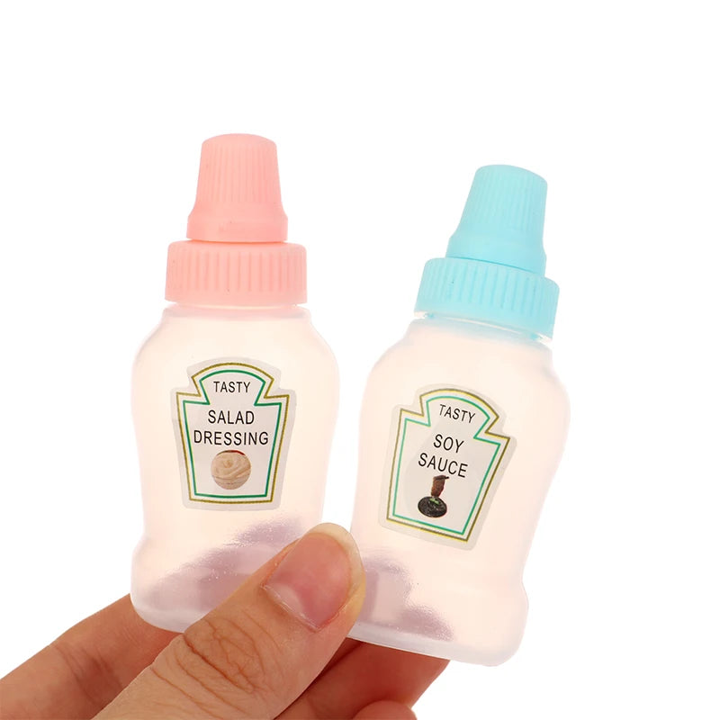 4Pcs/set Mini Sauce Bottles for Lunch Box