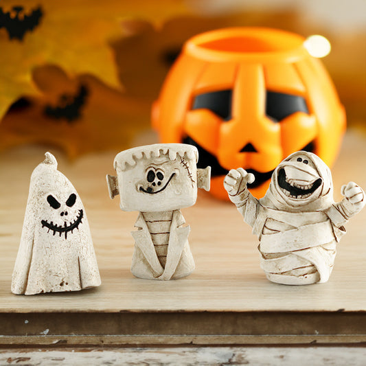 Halloween Cute Pumpkin Ghost Ornaments Desktop Decorations