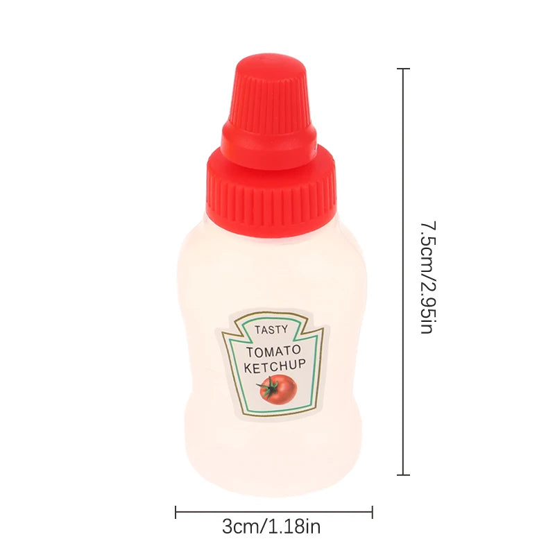 4Pcs/set Mini Sauce Bottles for Lunch Box