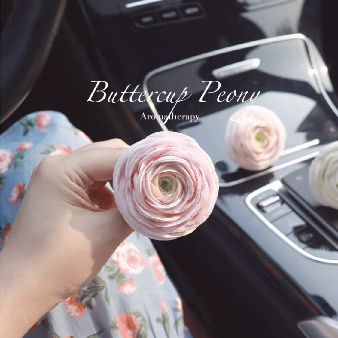 Car Mounted Peony Fragrance Expanding Stone Ornaments